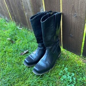 Bronx Black Leather Boots